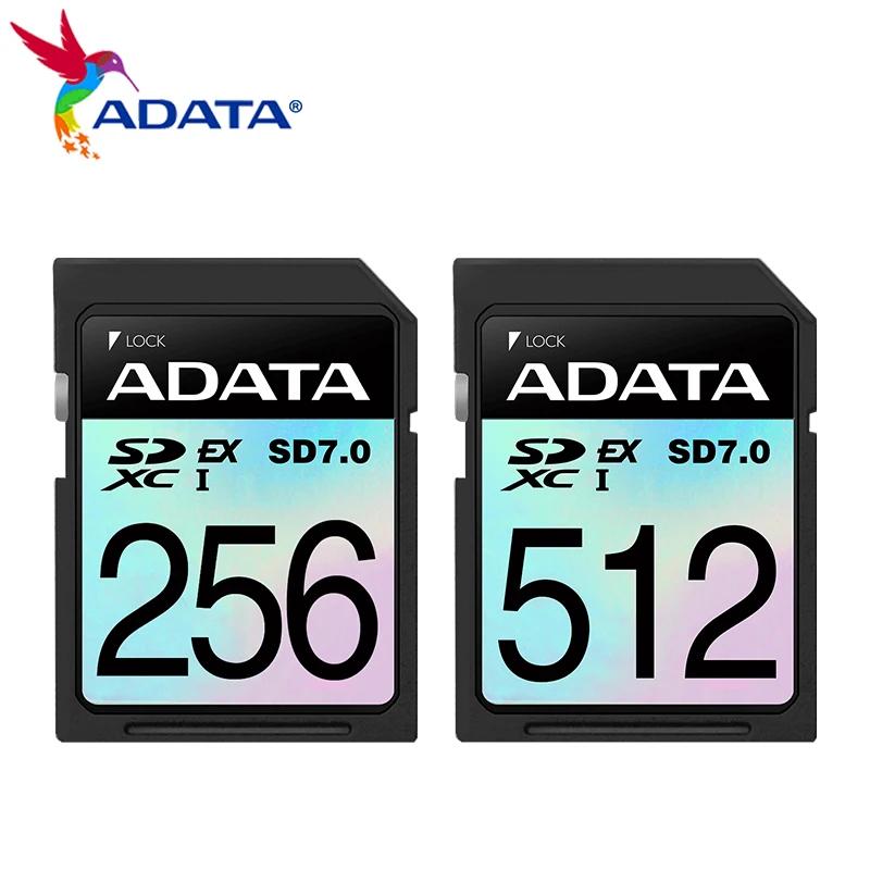 ADATA SD ī ̾ ͽƮ 256GB 512GB, ִ 800 Mb/s SD7.0 ͽ SDXC UHS-I U3 C10 ī޶  ÷ ޸ ī